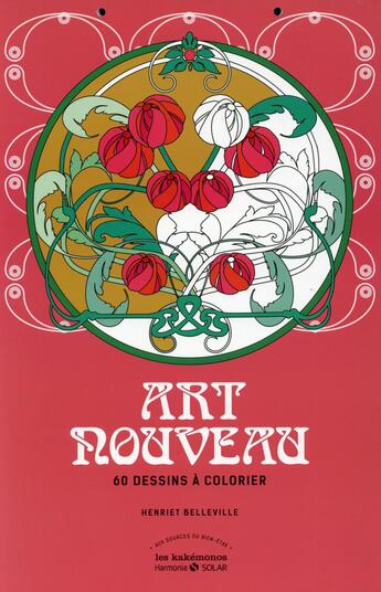 Couverture du livre « Art nouveau ; 60 dessins à colorier » de Helene Paris aux éditions Solar