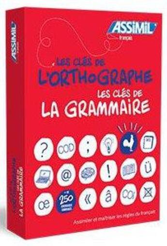 Couverture du livre « Les clés de l'orthographe ; les clés de la grammaire » de  aux éditions Assimil