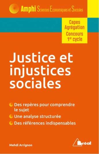 Couverture du livre « Justice et injustices sociales » de Mehdi Arrignon aux éditions Breal