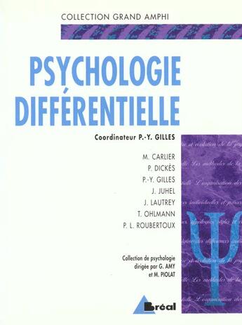 Couverture du livre « Psychologie Differentielle -(Gd Amphi) » de Deleau aux éditions Breal