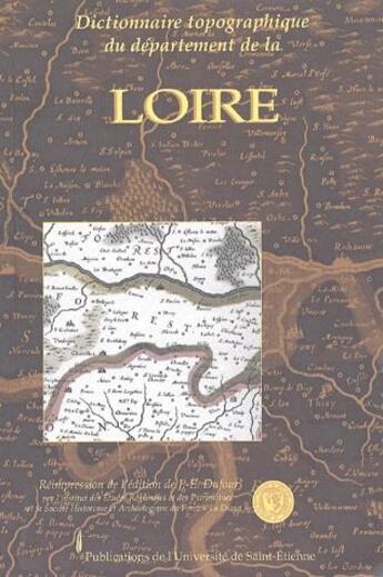 Couverture du livre « Dictionnaire topographique du département de la Loire » de  aux éditions Pu De Saint Etienne