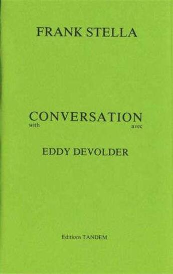 Couverture du livre « Conversation avec ; Eddy Devolder » de Franck Stella aux éditions Tandem