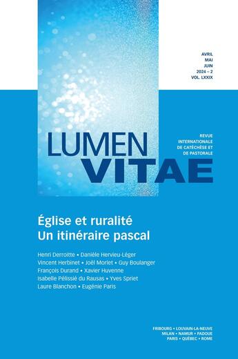 Couverture du livre « Eglise et ruralité 2/2024 Revue Lumen Vitae » de Arnaud Join-Lambert et Catherine Chevalier et Roland Lacroix aux éditions Rirtp