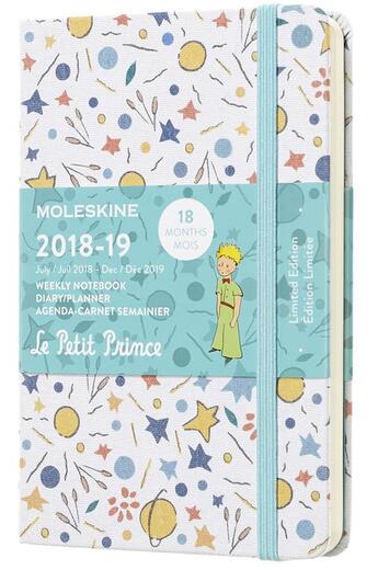 Couverture du livre « Agenda 18 mois Petit Prince semainier poche blanc » de  aux éditions Moleskine