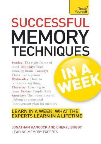 Couverture du livre « Successful Memory Techniques in a Week: Teach Yourself » de Buggy Cheryl aux éditions Hodder Education Digital