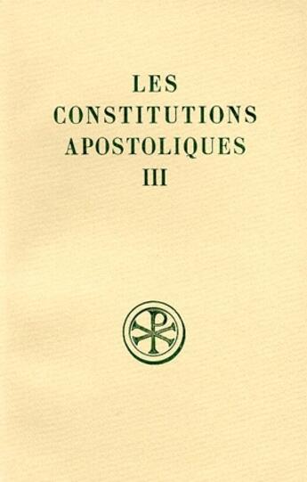 Couverture du livre « Les constitutions apostoliques t.3 » de  aux éditions Cerf