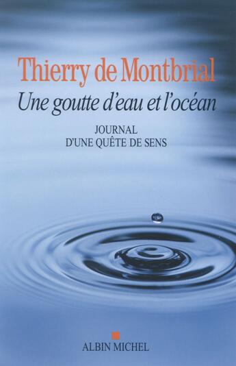 Couverture du livre « Une goutte d'eau et l'océan ; journal d'une quête de sens » de Thierry De Montbrial aux éditions Albin Michel