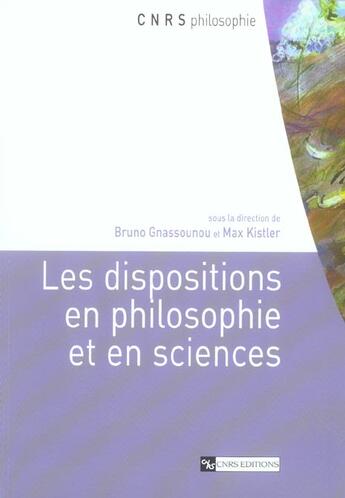 Couverture du livre « Dispositions en philosophie et en sciences » de  aux éditions Cnrs