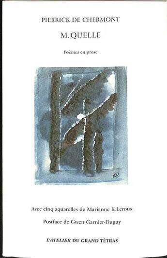 Couverture du livre « Poèmes en prose » de Pierrick De Chermont aux éditions Grand Tetras