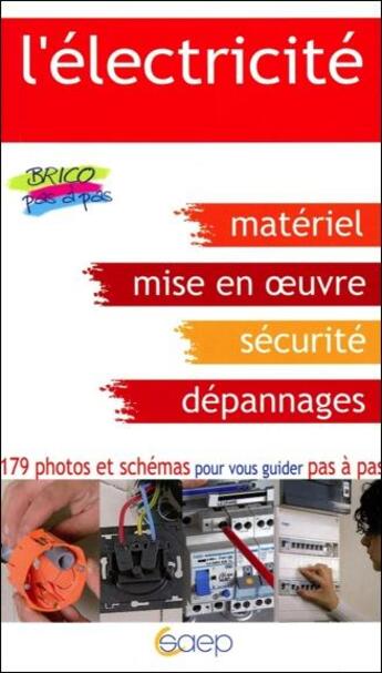 Couverture du livre « L'électricité » de Dominique Bohn aux éditions Saep