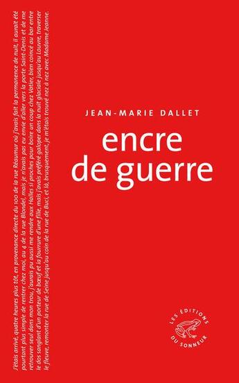 Couverture du livre « Encre de guerre » de Jean-Marie Dallet aux éditions Editions Du Sonneur