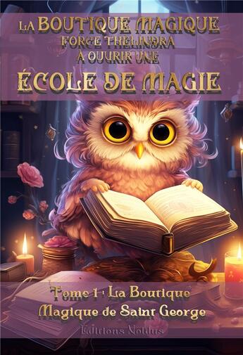 Couverture du livre « La boutique magique force Thélindra à ouvrir une école de magie Tome 1 : La boutique magique de Saint George » de Frederic Luhmer aux éditions Editions Noldus