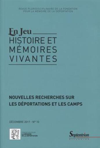 Couverture du livre « Nouvelles recherches sur les deportations et les camps » de Thomas Fontaine aux éditions Pu Du Septentrion