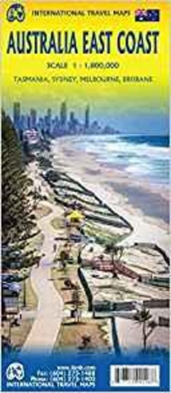 Couverture du livre « Australia east coast travel map » de  aux éditions Itm