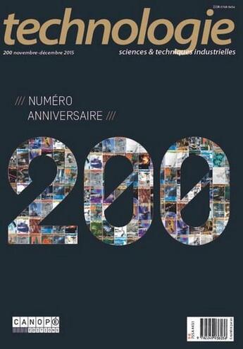 Couverture du livre « Revue technologie T.200 ; numéro anniversaire » de  aux éditions Reseau Canope