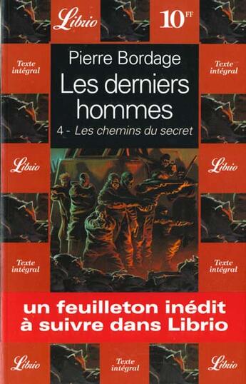 Couverture du livre « Les derniers hommes - les chemins du secret » de Pierre Bordage aux éditions J'ai Lu