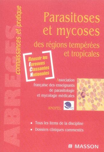 Couverture du livre « Parasitoses et mycoses » de Anofel aux éditions Elsevier-masson