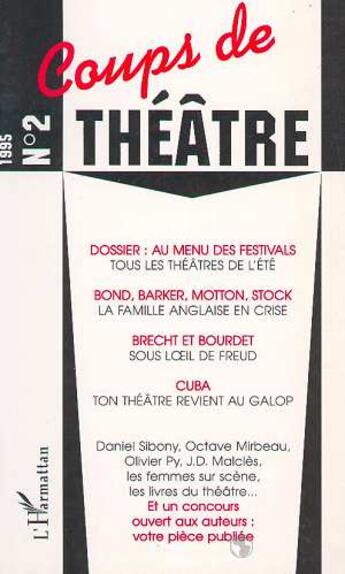 Couverture du livre « Au menus des festivals - vol02 - tous les theatres de l'ete » de  aux éditions L'harmattan