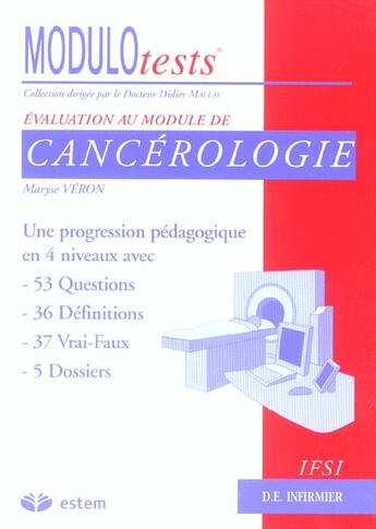 Couverture du livre « Modulo tests : cancérologie » de Maryse Veyron aux éditions Vuibert