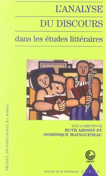 Couverture du livre « L analyse du discours dans les etudes litteraires » de Amossy R/Maingu aux éditions Pu Du Midi