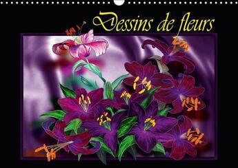 Couverture du livre « Dessins de fleurs calendrier mural 2018 din a3 horizontal » de Djeric D aux éditions Calvendo