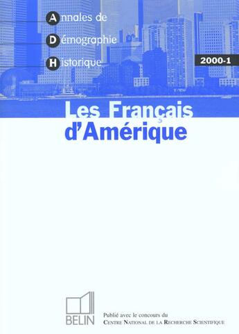 Couverture du livre « Adh n.1 2000 » de Bourdelais aux éditions Belin