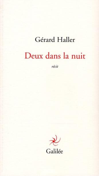 Couverture du livre « Deux dans la nuit » de Haller G aux éditions Galilee