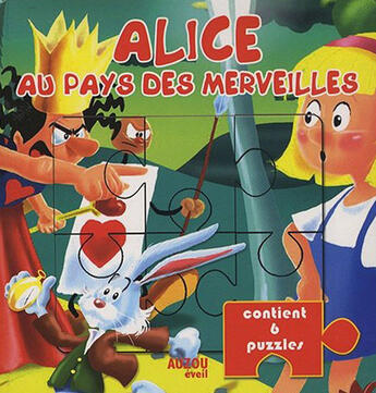 Couverture du livre « Alice au pays des merveilles ; livre puzzle » de  aux éditions Philippe Auzou