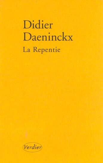 Couverture du livre « La repentie » de Didier Daeninckx aux éditions Verdier