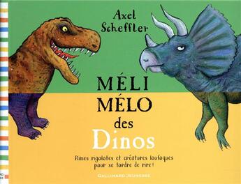 Couverture du livre « Méli-mélo des dinos » de Axel Scheffler aux éditions Gallimard-jeunesse