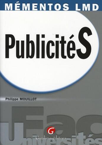 Couverture du livre « Publicités » de Mouillot P. aux éditions Gualino