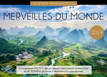 Couverture du livre « Agenda panoramique merveilles du monde 2019 » de  aux éditions Editions 365