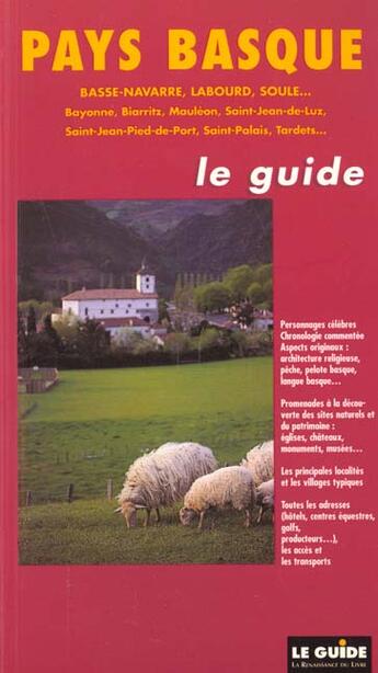 Couverture du livre « Pays basque » de Manex Goyenetche aux éditions Renaissance Du Livre