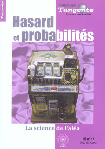 Couverture du livre « Hasard et probalites(hs 17 tangente) » de  aux éditions Pole