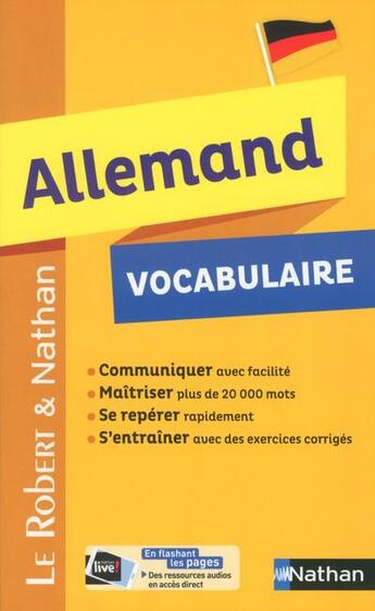 Couverture du livre « Dictionnaire vocabulaire allemand » de Florent Gabaude et Frederique Mengard et Sibylle Nowag-Pugliarelli aux éditions Nathan