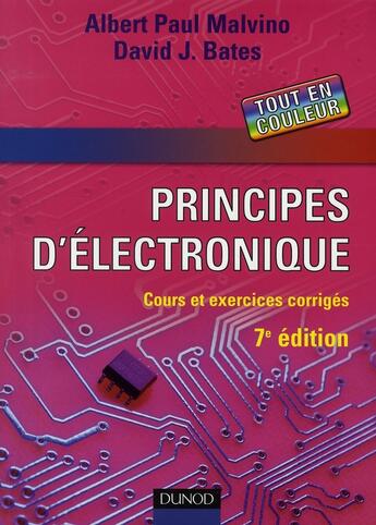 Couverture du livre « Principes d'électronique » de Malvino+Bates aux éditions Dunod