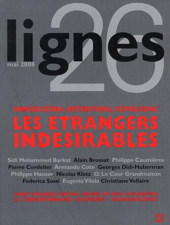 Couverture du livre « REVUE LIGNES n.26 ; droit de l'immigration, centres de rétention, identité nationale » de  aux éditions Nouvelles Lignes