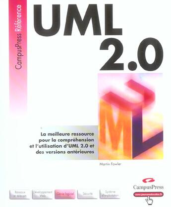 Couverture du livre « Uml 2.0 » de Martin Fowler aux éditions Pearson