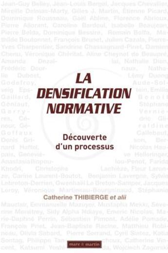 Couverture du livre « La densification normative ; découverte d'un processus » de Catherine Thibierge et Collectif aux éditions Mare & Martin