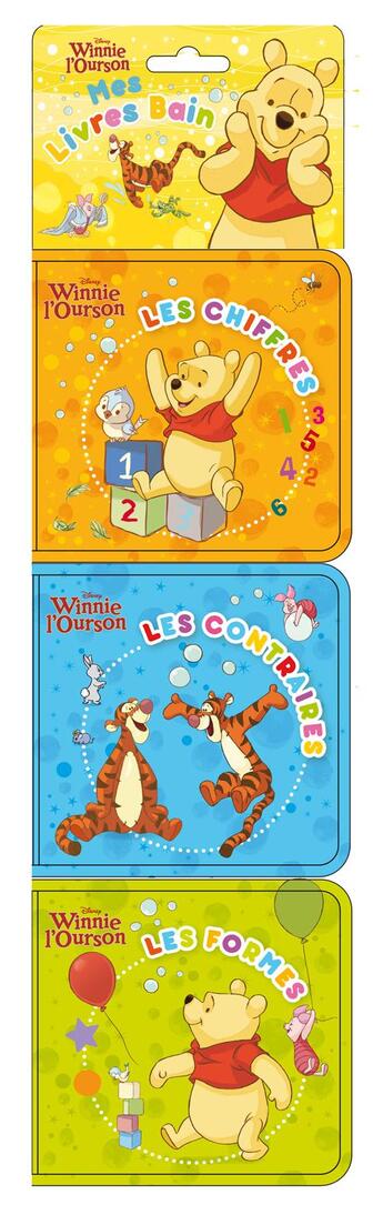 Couverture du livre « Winnie l'Ourson ; 3 imagiers bain » de Disney aux éditions Disney Hachette