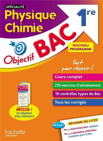 Couverture du livre « Objectif bac specialite physique chimie 1ere » de Ramon/Barde/La Piana aux éditions Hachette Education