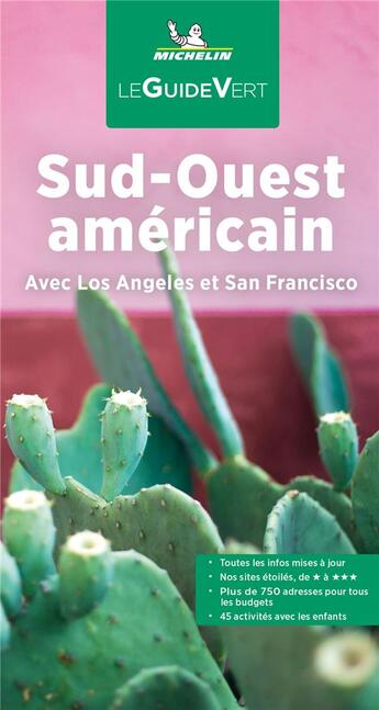 Couverture du livre « Le guide vert : Sud-Ouest américain (édition 2022) » de Collectif Michelin aux éditions Michelin