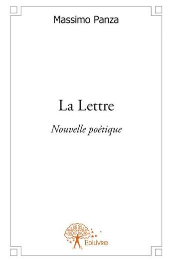 Couverture du livre « La lettre » de Massimo Panza aux éditions Edilivre