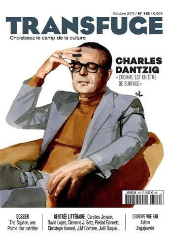 Couverture du livre « Transfuge n 112 charles dantzig septembre 2017 » de  aux éditions Transfuge