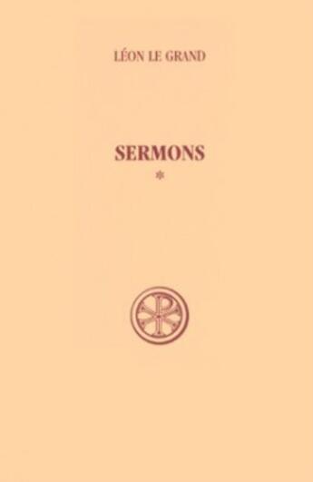 Couverture du livre « Sermons t.1 » de  aux éditions Cerf