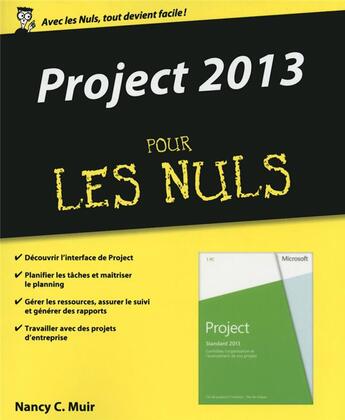 Couverture du livre « Project 2013 pour les nuls » de Nancy Muir aux éditions First Interactive