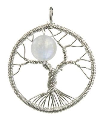 Couverture du livre « Pendentif pierre de lune argent 925 arbre de vie » de  aux éditions Dg-exodif