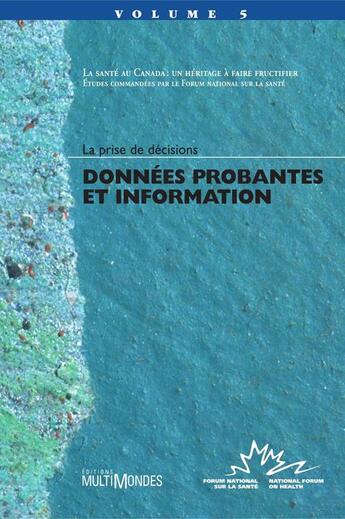 Couverture du livre « Données probantes et information » de  aux éditions Editions Multimondes