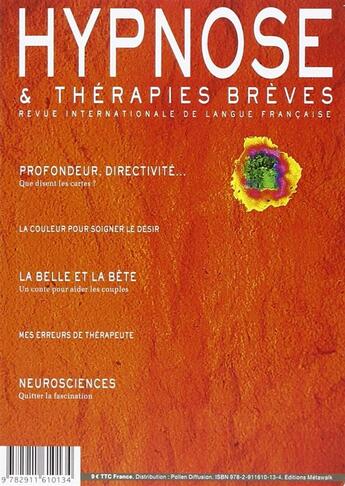 Couverture du livre « HYPNOSE ET THERAPIES BREVES » de  aux éditions Metawalk