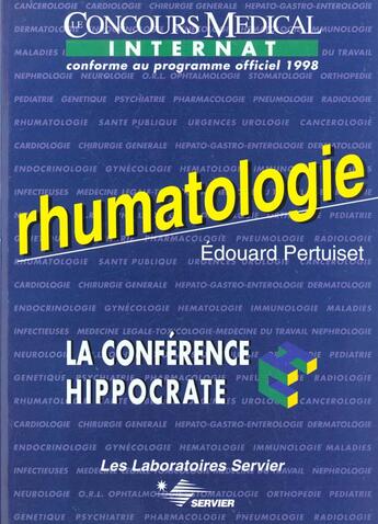 Couverture du livre « La conference hippocrate ; rhumatologie » de Edouard Pertuiset aux éditions Concours Medical